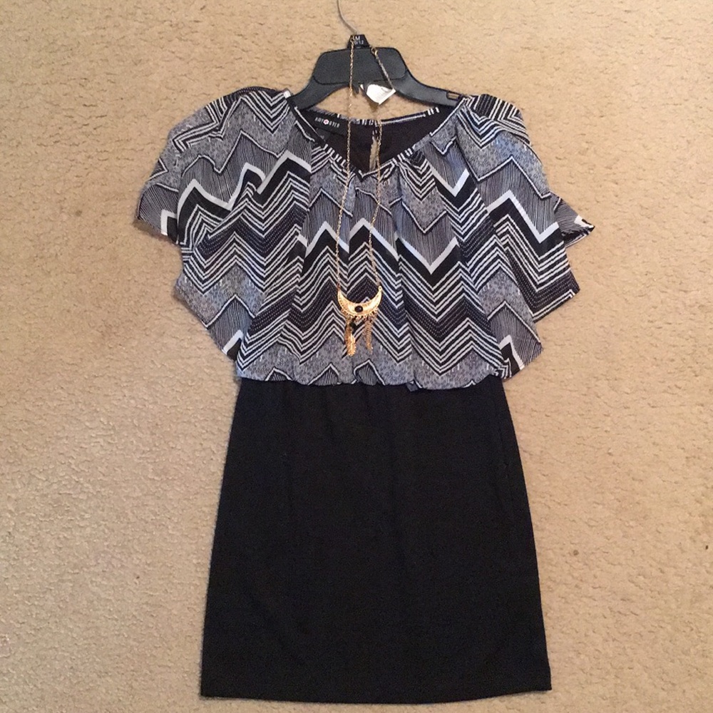 Girls dress with necklace.